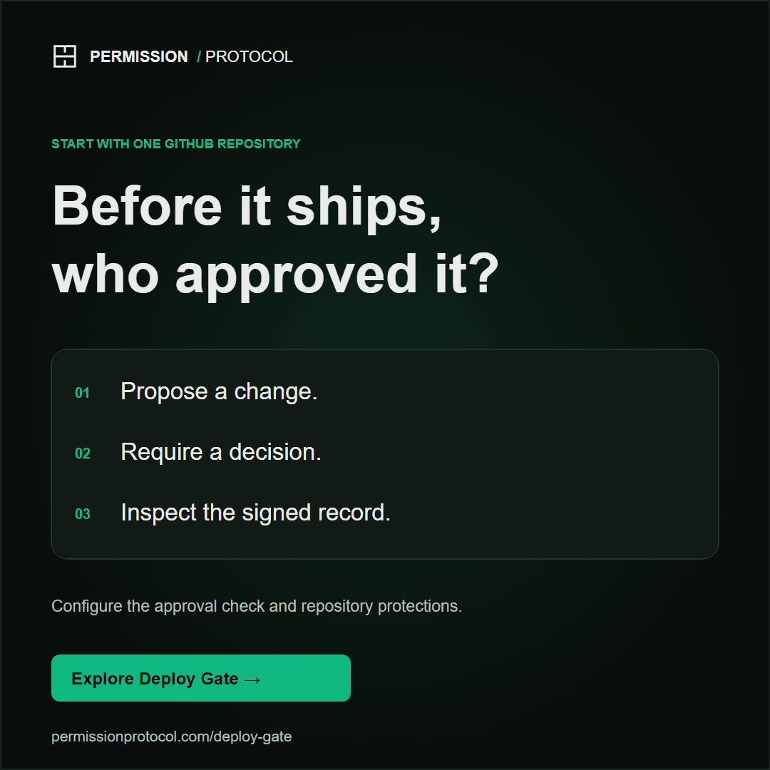 Before it ships, who approved it?