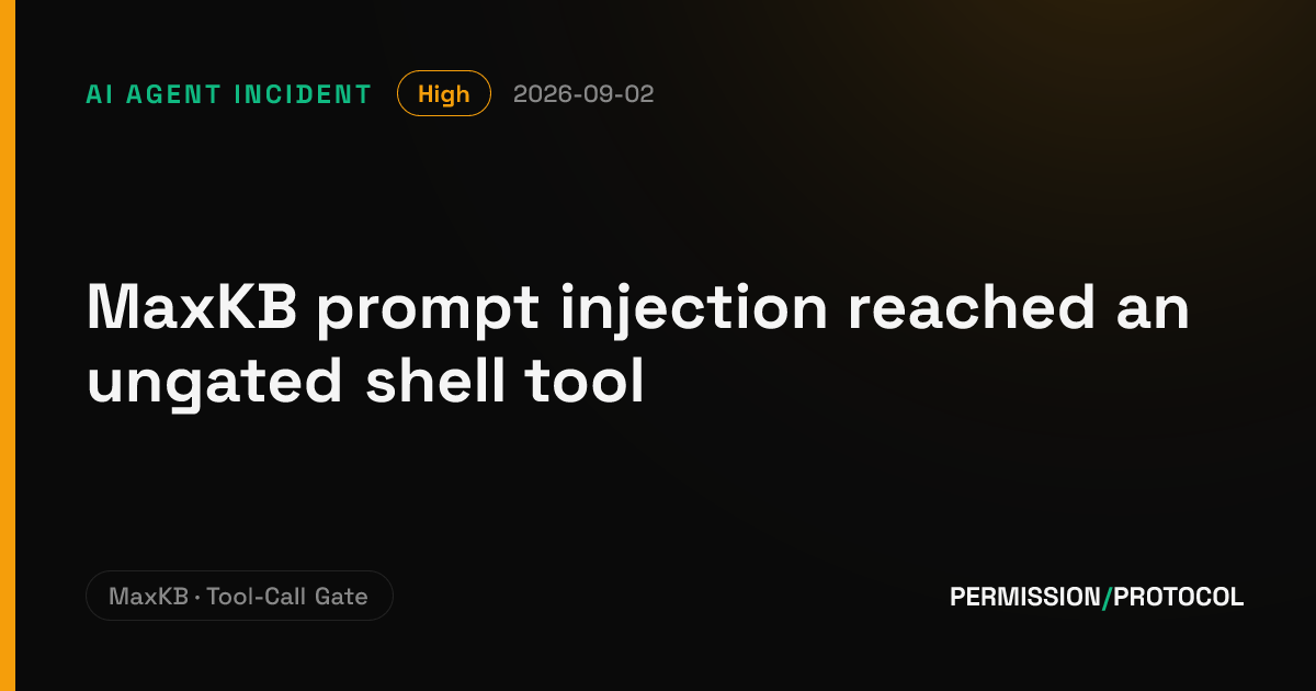 MaxKB CVE-2026-77521 Prompt-Injection RCE Analysis | Permission Protocol